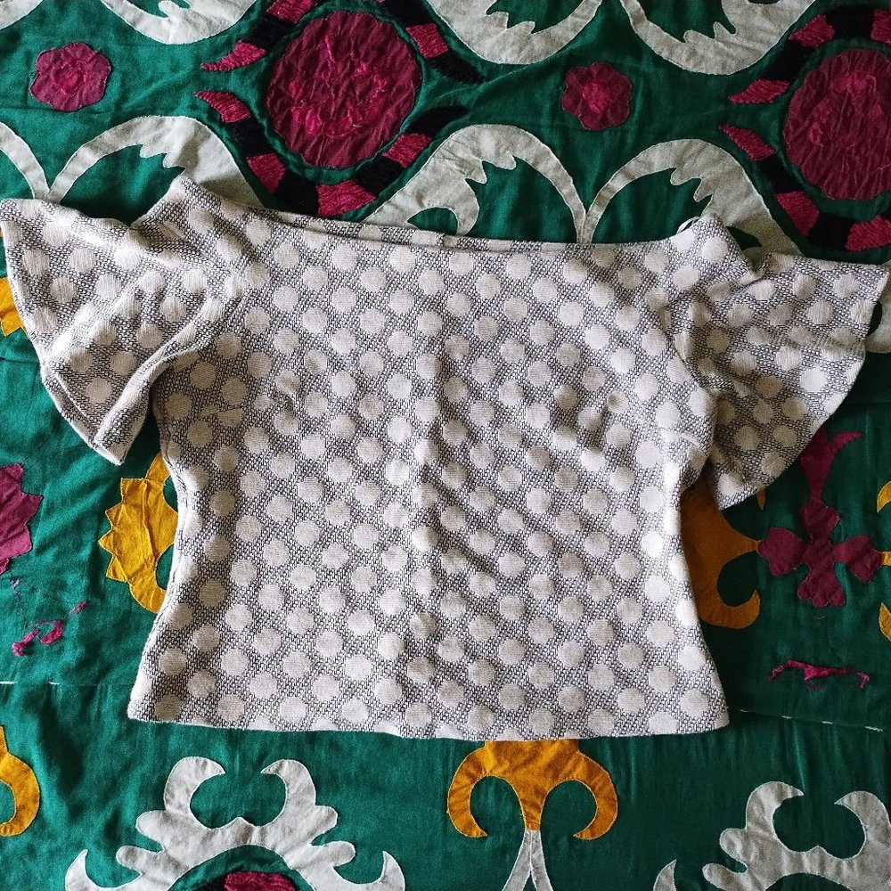 Anthropologie Off the Shoulder Bell Sleeve Top